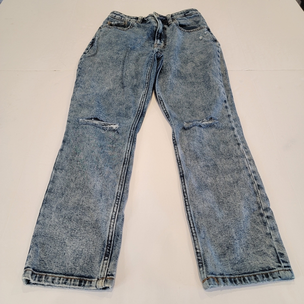 Abercrombie & Fitch Curve Mom Jeans Distressed Size 25